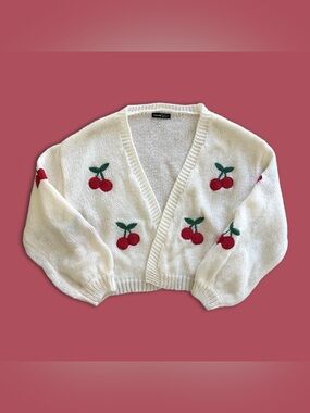 Shein Cherry Cardigan